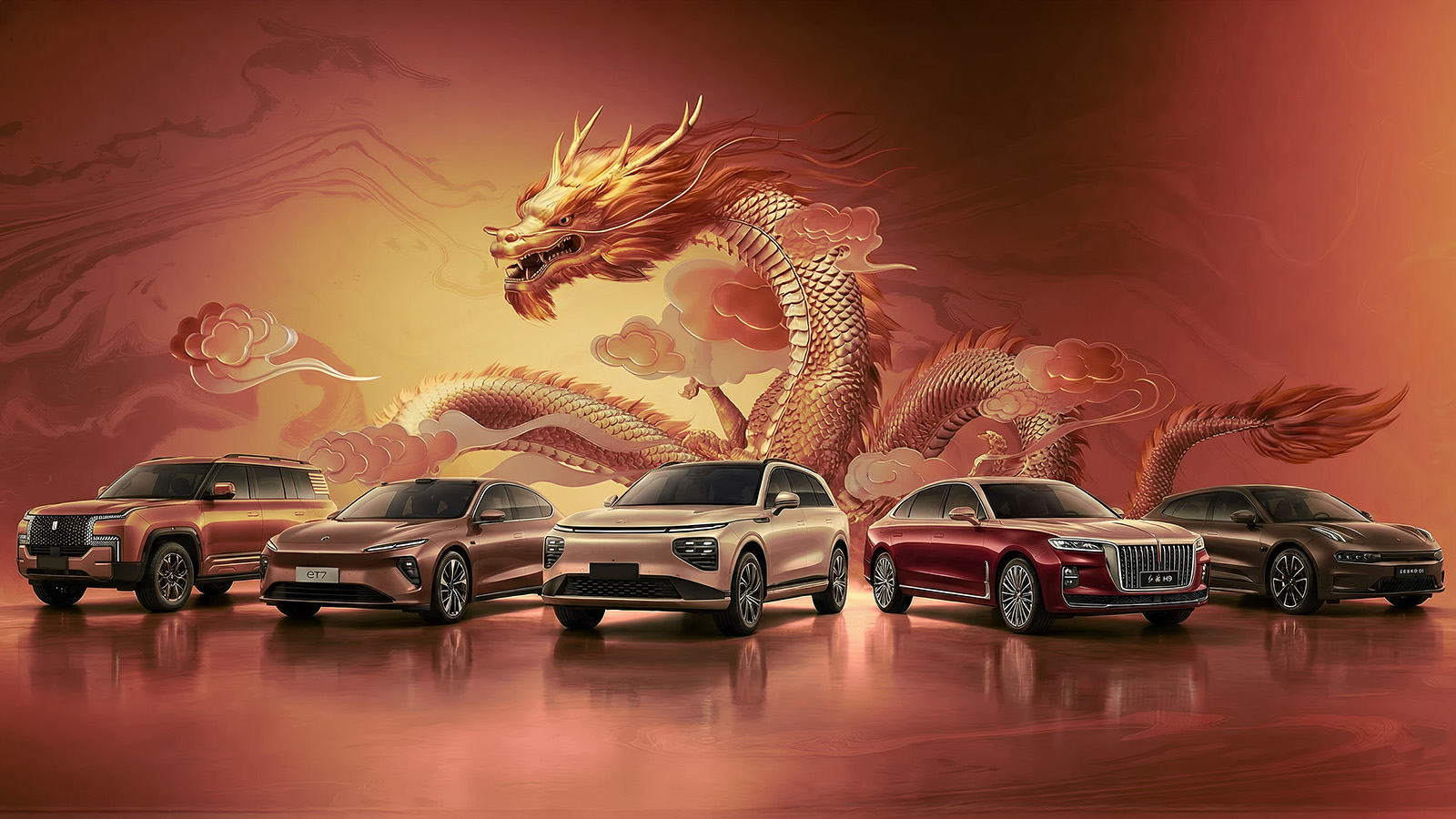 Modern SUVs on highway